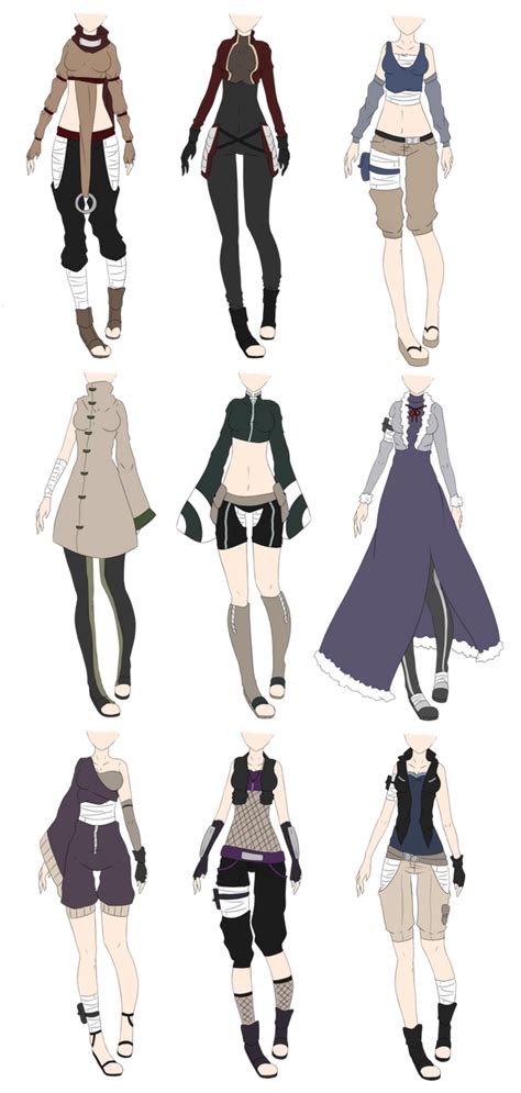 Drawing reference sheets for cloaks. Naruto Outfit Adoptables 2 CLOSED by xNoakix3 on DeviantArt