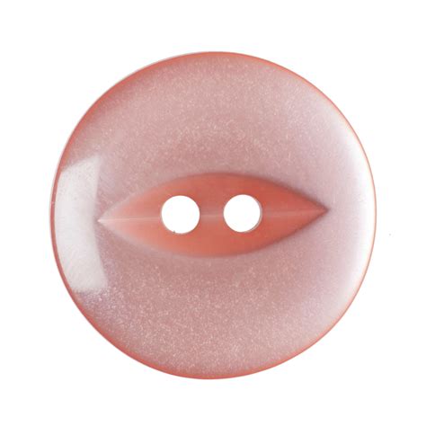 Buttons Fish Eye Polyester 16mm Coral Trimits Loose Buttons