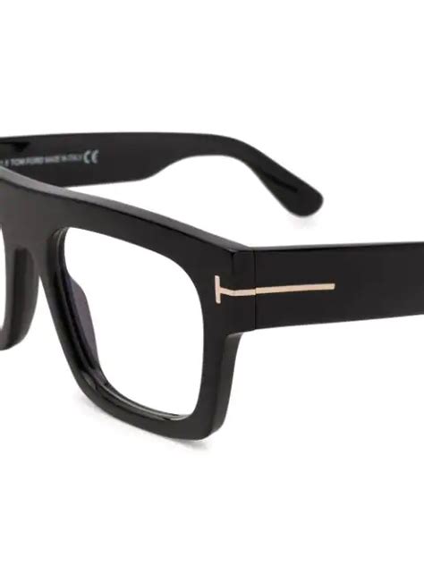 Tom Ford Square Frame Glasses In Black Modesens