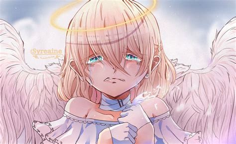 Sad Anime Angel Girl