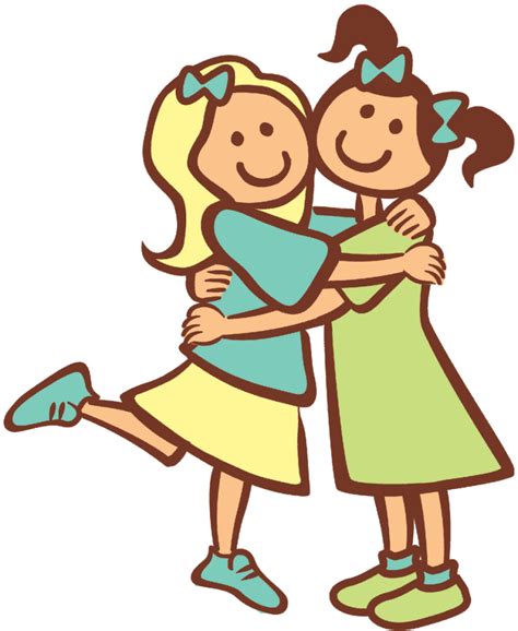Clipart Girl Hugging Clipart Girl Hugging Transparent Free For