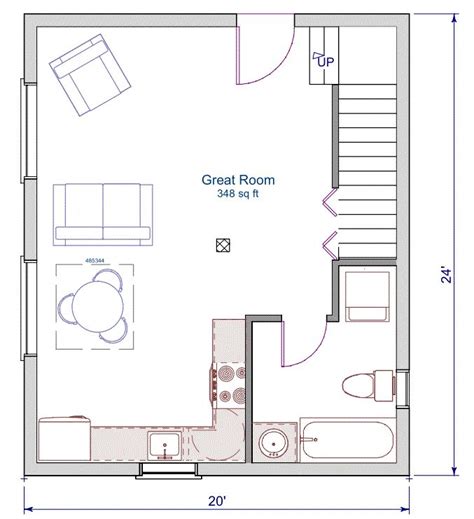 16x24 Cabin Floor Plans