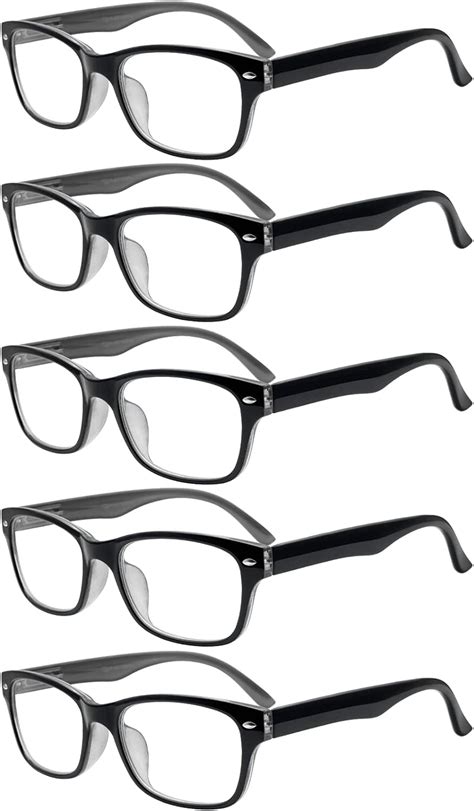 sigvan reading glasses 5 packs blue light blocking eyeglasses quality spring hinge