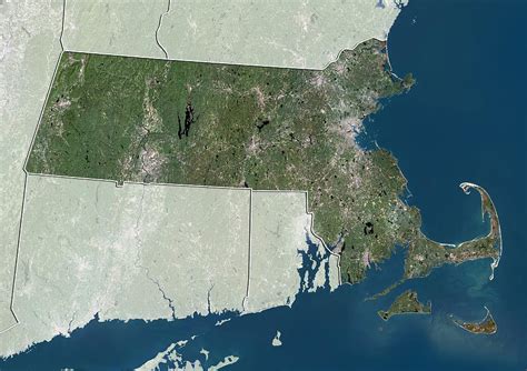 Massachusetts Usa Satellite Image Photograph By Science Photo Library