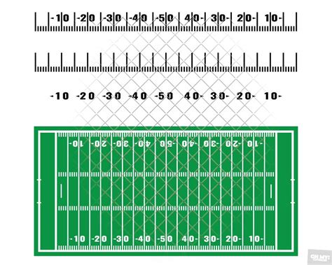 Yard Line American Football Field Svg Vector Cricut Cut File