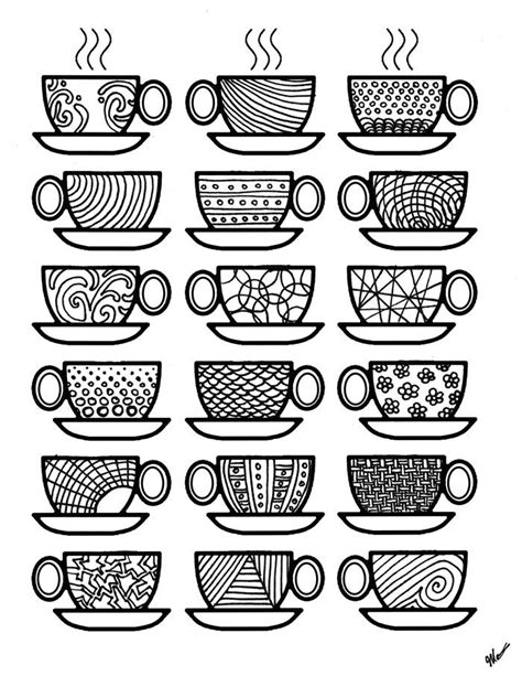 Download and print these coffee coloring pages for free. Coffee Coloring Pages | Printables | Malebøger, Tegninger ...