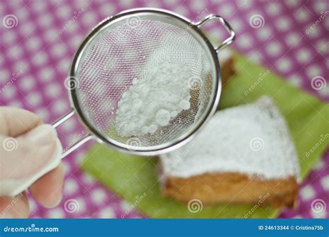 Sieve With Powdered Sugar Stock Photo Image Of Powdered 24613344