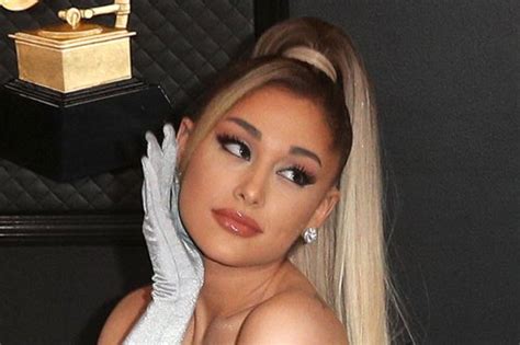 Ariana Grande Shines In A Glittering Minidress Sheer Tights And Sky High