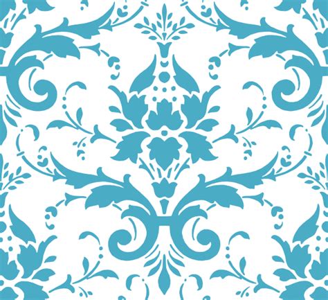 Teal Damask Clip Art At Vector Clip Art Online Royalty