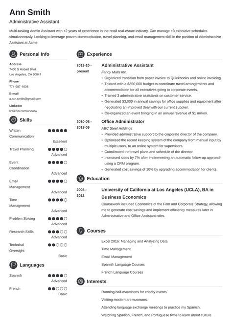 Equipped with the skills to maintain confidentiality while drafting documentation, managing files, and supporting all hr functions, the hr administrative assistant is vital to the success of the department. administrative assistant resume template crisp in 2020 ...