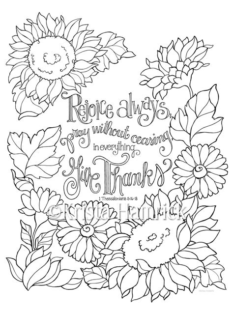 The faith of the thessalonians. Rejoice Always coloring page in two sizes: 8.5X11 and Bible