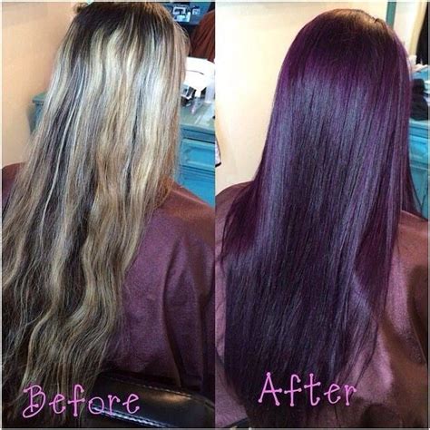Plum hair dye is basically a mixture of dark red, purple, and dark brown hues that closely resemble the color of a plum (and an eggplant) — thus the name plum. Purple hair | Violet hair, Plum hair, Purple hair