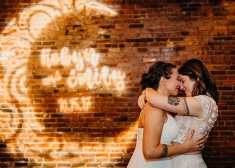 Emily And Robyn Dancing With Her A Modern And Intimate Diy Wedding