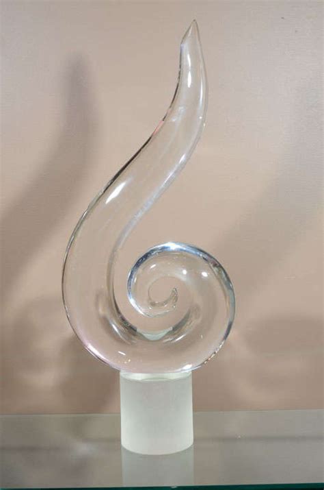 Murano Glass Spiral Sculpture At 1stdibs