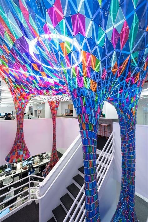 softlab installation brings much needed color to a drab office architect magazine