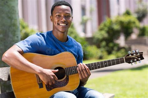 Man Playing Guitar Stock Photo Image Of Ethnic Afro 52807886