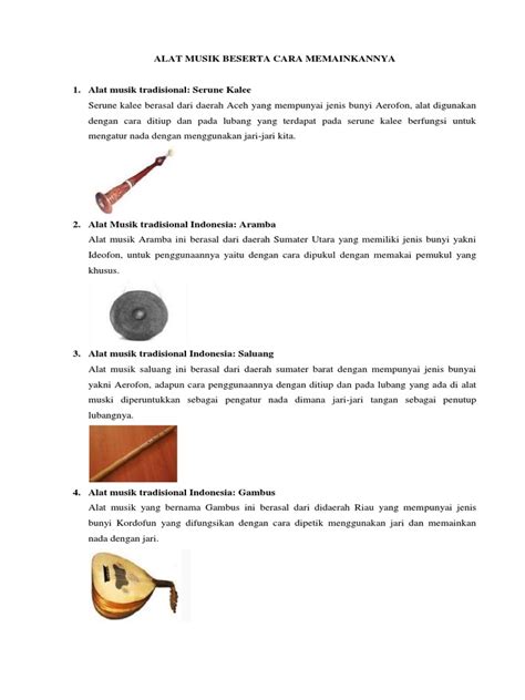 Alat musik aramba ini termasuk dalam jenis idiofon dan cara memainkannya hanya dipukul dengan menggunakan stik kayu. Jenis Alat Musik Dan Cara Memainkannya