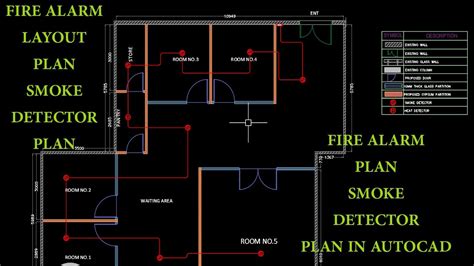 Autocad Tutorial Fire Alarm Plan In Autocad How To Smoke Detector Plan