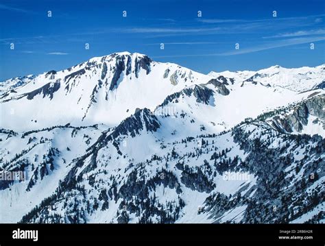 Aerial Image Of Wallowa Mountains Oregon Us Stock Photo Alamy