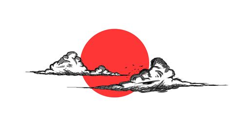 japanese flag digital 3840x2160 flag art japanese flag art