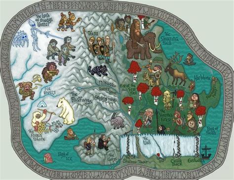 The Wall Game Of Thrones Map A Song Of Ice And Fire Game Of