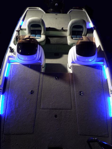 Blue Leds On The Front Deck Of A Pro Craft Bass Boat Available At