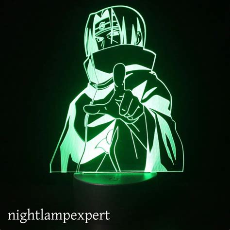 Naruto Itachi Uchiha Acrylic 3d Led Lamp Night Light Anime Etsy