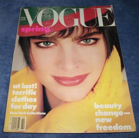 Vogue Magazine Usa February 1986 Brooke Shields Cover Vintage 1980s