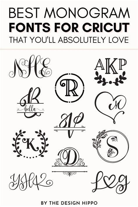 10 Best Monogram Fonts For Cricut