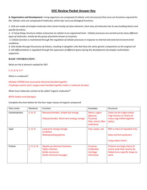 Eoc algebra 1 answers 2021; EOC Review Packet Answer Key