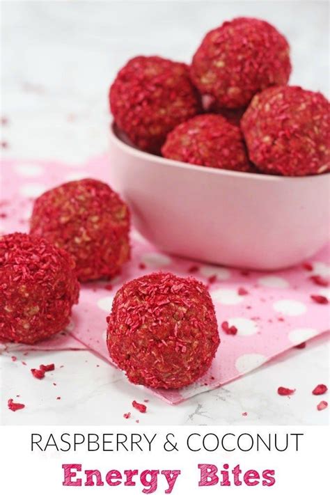 delicious and healthy energy bites packed full of oats peanut butter freeze dried raspberries