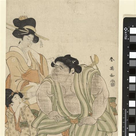 Worstelaar En Twee Vrouwen Katsukawa Shunei 1785 1790 Rijksmuseum