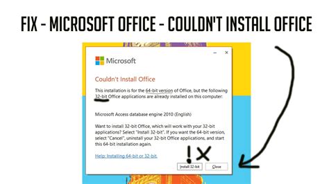 Fix Microsoft Office Couldn T Install Office Youtube