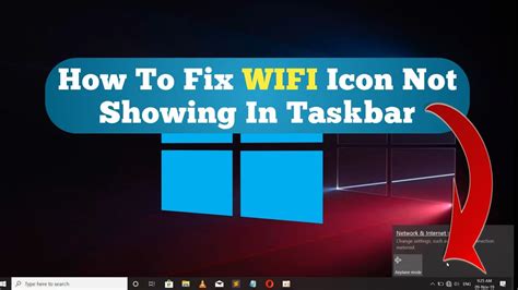 How To Fix Wifi Icon Not Showing On Taskbar On Windows 107 Fix Wifi