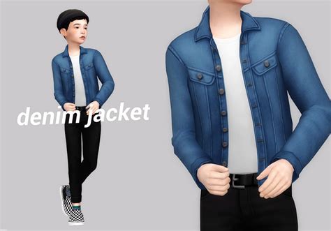 Sims 4 Maxis Match Denim Jacket Cc Guys Girls Fandomspot