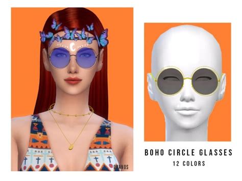 Boho Circle Sunglasses By Oranostr At Tsr Sims 4 Updates