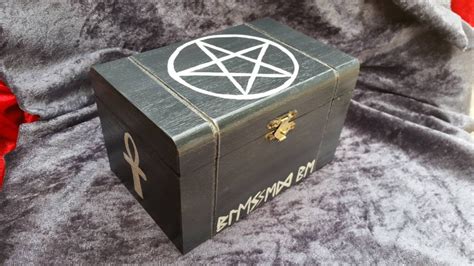 Lucifers Sigil Inverted Pentagram Rune Box Altar Satan Etsy