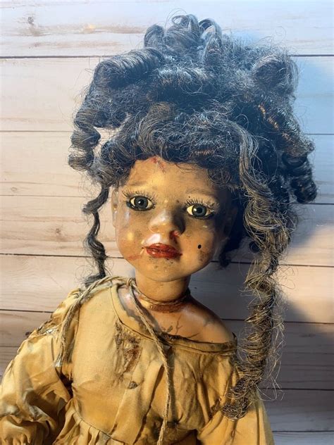 Ooak Creepy Horror Doll 24 Indian Girl Porcelana Etsy