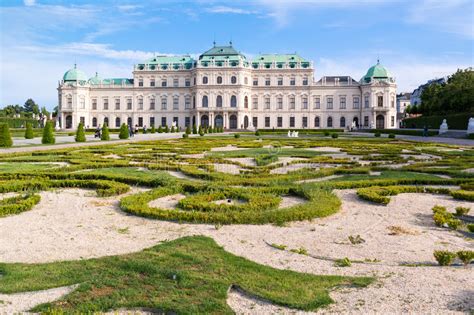 Upper Belvedere Palace And Gardens In Vienna Austria Editorial Stock