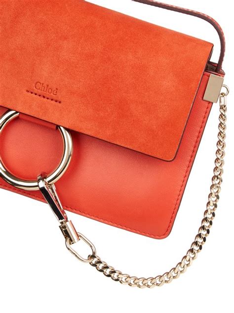 Faye Small Leather And Suede Cross Body Bag Chloé Matchesfashion Uk