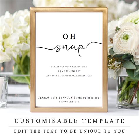 Wedding Signage Template