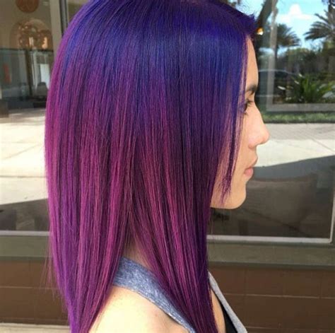 Blue Shadow Root On Purple Vivid Hair Pravana Violet And Blue Hair