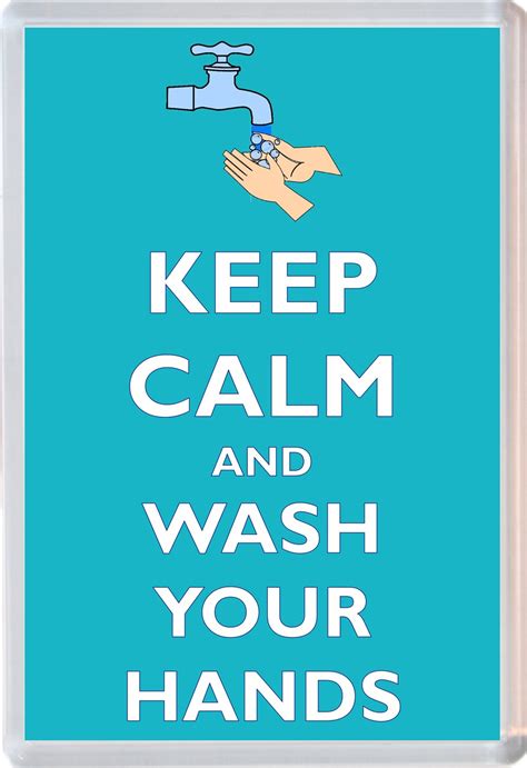 Keep Calm And Wash Your Hands Jumbo Fridge Magnet Souvenir T