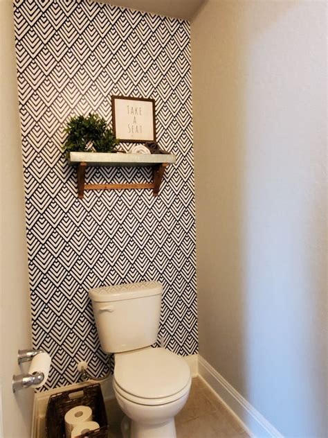 Half Bath Bathroom Accent Wall Half Bathroom Remodel Toilet Room Decor