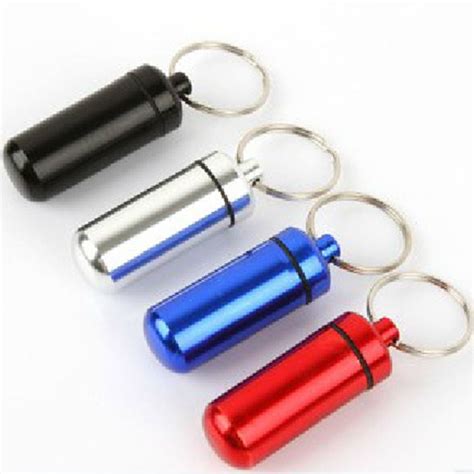 Braveheart Small Keychain Pill Aluminum Box Case Bottle Container For