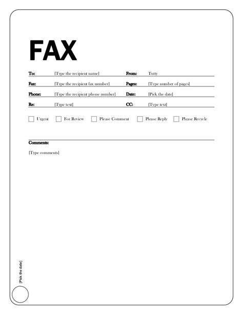 Plantilla Fax