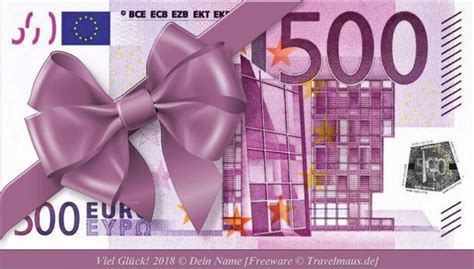 Beschreibung von gutschein über 500 euro. PDF-Euroscheine am PC ausfüllen und ausdrucken - Reisetagebuch der Travelmäuse