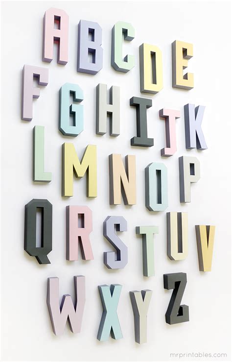 For personal questions and orders, contact skype viteker85 or viteker@yandex.ru (including free 3d models). 3D Alphabet Templates | Mr Printables