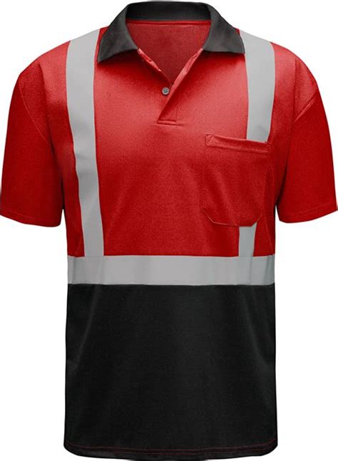 Gss 5024 Short Sleeve Hi Vis Red Polo Shirt Criticaltool
