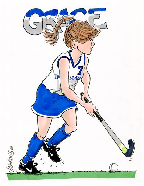 Field Hockey Cartoon Fun T For Field Hockey Player